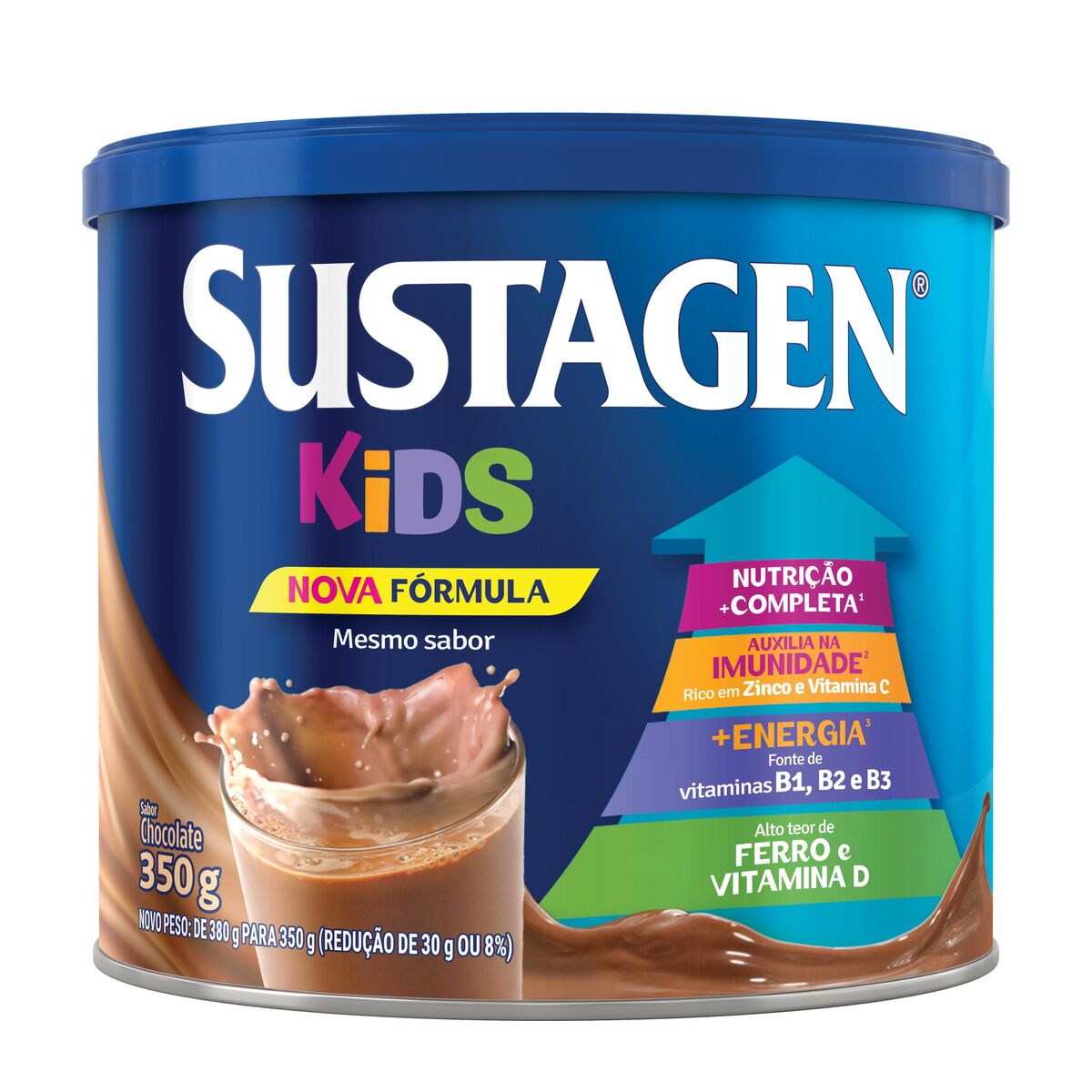 7898941911065 - Complemento Alimentar Sustagen Kids Sabor Chocolate - Lata 350g